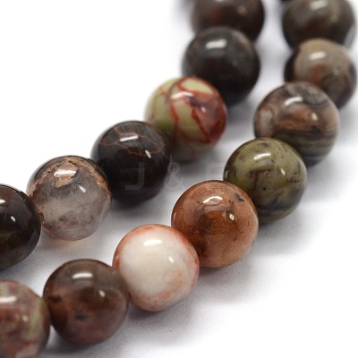 Natural Ocean Agate/Ocean Jasper Beads Strands G-G763-07-8mm-1