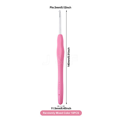 TPR Handle Aluminum Crochet Hook Needles TOOL-TA0001-13E-1