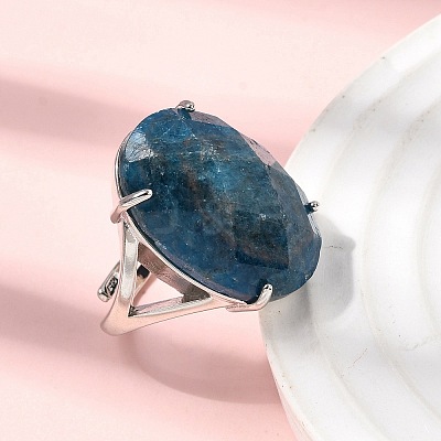 Natural Apatite Finger Rings RJEW-C154-01J-1