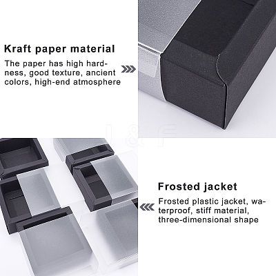 Foldable Creative Kraft Paper Box CON-WH0073-93-1