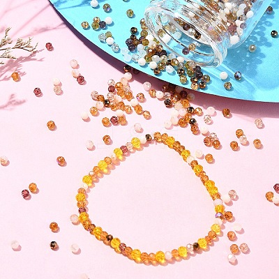 500Pcs 10 Styles Electroplate Glass Beads Strands EGLA-YW0003-24A-1