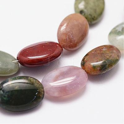 Natural Indian Agate Beads Strands G-N0173-02-10x14mm-1