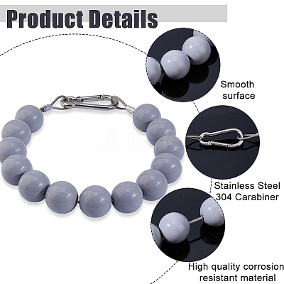 304 Stainless Steel PVC Beadable Key Clasps FIND-WH0199-331-1