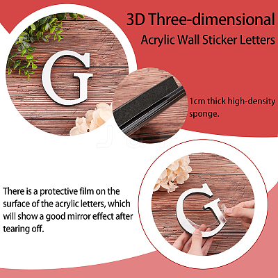 Acrylic Mirror Wall Stickers Decal DIY-CN0001-13A-G-1