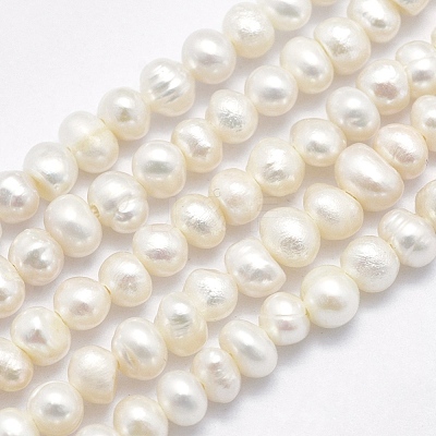 Natural Cultured Freshwater Pearl Beads Strands PEAR-F007-61-1