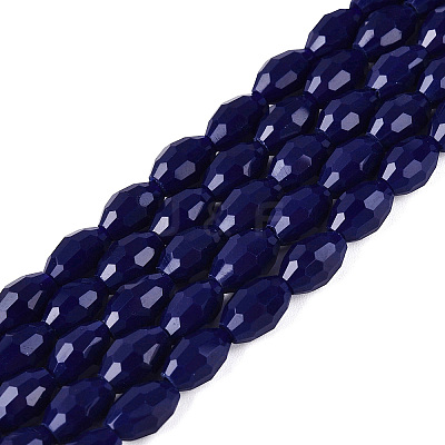 Opaque Solid Color Glass Beads Strands GLAA-N071-01A-C09-1