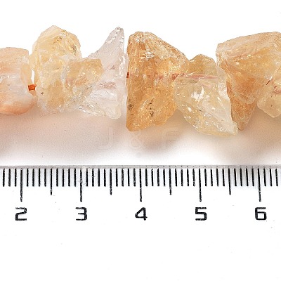 Raw Rough Heated Natural Citrine Beads Strands G-P528-A01-01-1