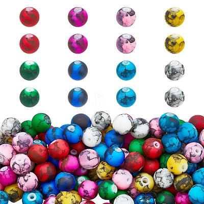 Baking Paint Glass Beads FGLA-PH0001-01-1