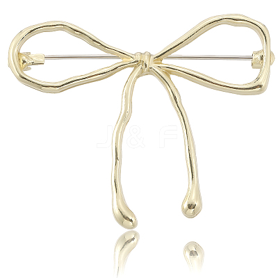 Bowknot Alloy Brooches for Women JEWB-WH20003-09LG-1