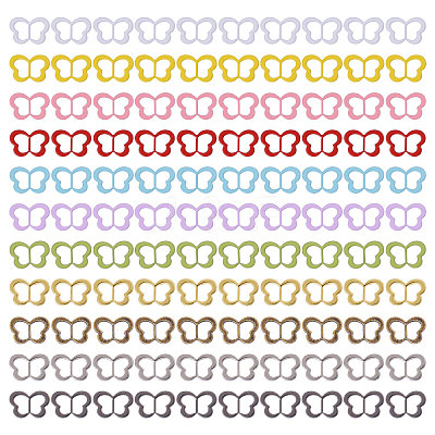 110Pcs 11 Colors Alloy Tri-Glide Adjuster Buckles FIND-GL0001-98-1