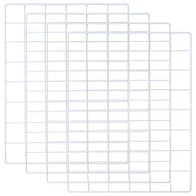 4 Bags Spray Printed Iron Mesh Wall Mounted Hanging Display Stands ODIS-WR0001-18B-1