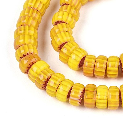 Handmade Millefiori Glass Beads Strands LAMP-T021-27B-01-1