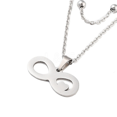 Stainless Steel Pendants Necklaces LS-NJEW-U003-01A-P-1