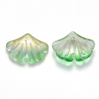 Two Tone Transparent Spray Painted Glass Pendants GLAA-T016-01A-1