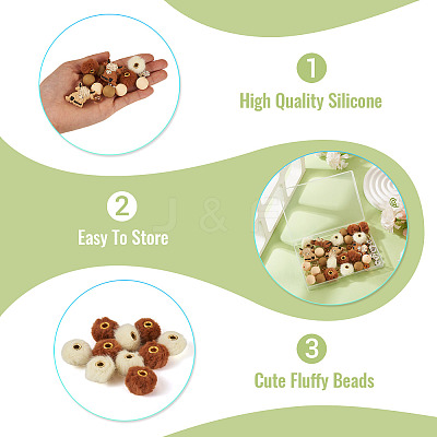Silicone Beads Round Rubber Bead 15MM Loose Spacer Beads for DIY Supplies Jewelry Keychain Making FIND-TA0008-90B-1