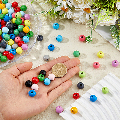 640Pcs 16 Colors Schima Wood Beads WOOD-DC0001-39-1