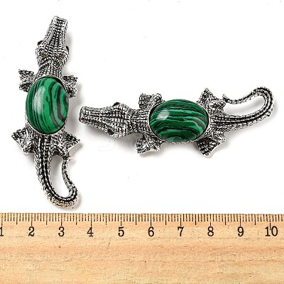 Dual-use Items Alloy Crocodile Brooch JEWB-C026-01H-AS-1