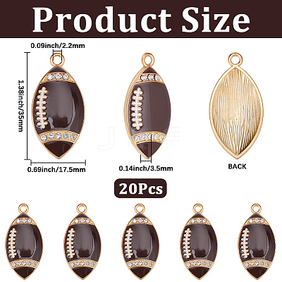 20Pcs Alloy Enamel Pendants ENAM-SC0008-18-1