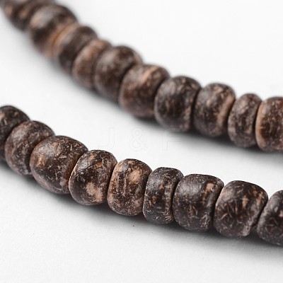 Natural Coconut Rondelle Bead Strands X-COCB-O001-13-1
