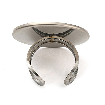 Non-Tarnish 304 Stainless Steel Open Cuff Findings STAS-R123-02E-P-1