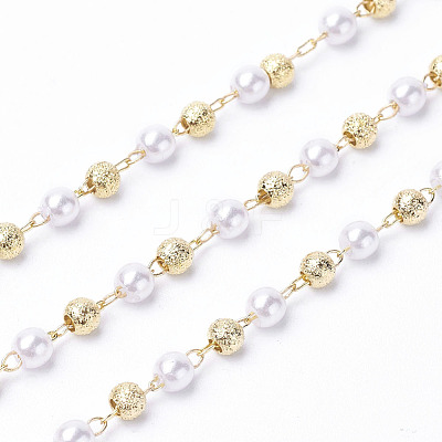 Handmade Acrylic Beaded Chains KK-I651-02G-1