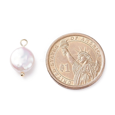 Natural Baroque Pearl Keshi Pearl Pendants PALLOY-JF01494-01-1