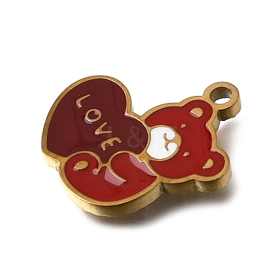 304 Stainless Steel Enamel Pendants SA-CBAA2E4-14G-1