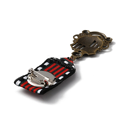 Retro British Preppy Style Alloy with Iron Pendant Lapel Pins FIND-WH0120-33D-1