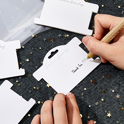 100Pcs Paper Bracelet Display Cards CDIS-WH0027-11B-01-1