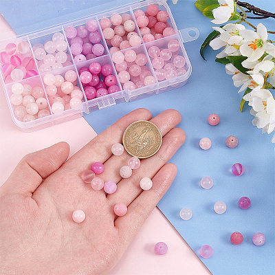 180pcs 10 Styles Natural & Synthetic Mixed Gemstone Beads G-PH0002-24-1