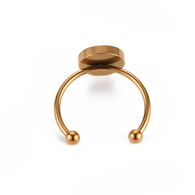 201 Stainless Steel Cuff Ring Findings STAS-S080-042C-G-1