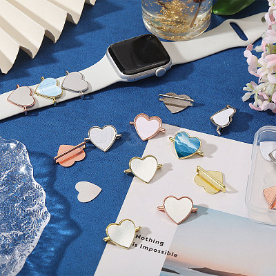 15Pcs 3 Colors Alloy Heat Transfer Watch Band Accessories FIND-CA0011-17A-1