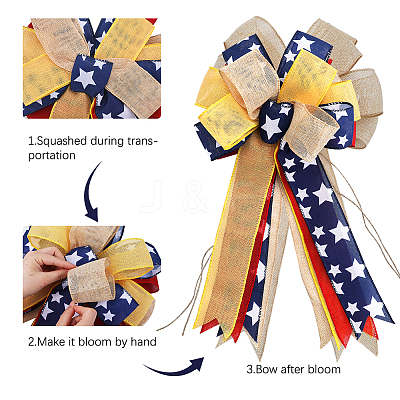 Polyester Big Bowknot FIND-WH0126-414B-1