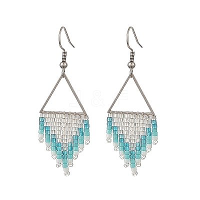 Glass Dangle Earrings EJEW-MZ00813-1