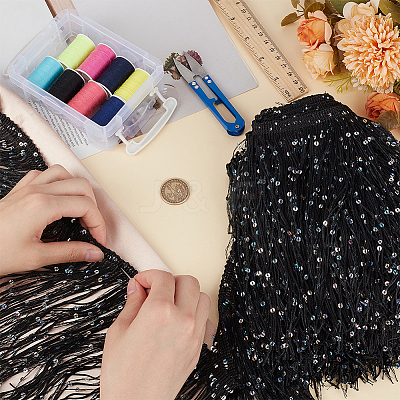 5M Paillette Tassel Polyester Ribbon Trim OCOR-BC0006-56A-1