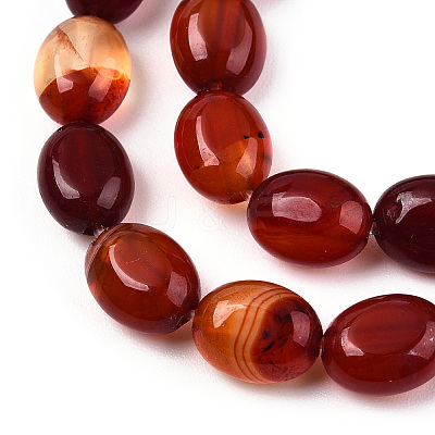 Natural Red Agate Beads Strands G-S357-B09-1