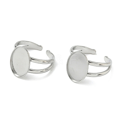 304 Stainless Steel Cuff Rings Components STAS-Z138-02P-02-1