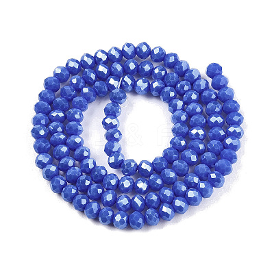 Electroplate Glass Beads Strands EGLA-A044-P4mm-A32-1