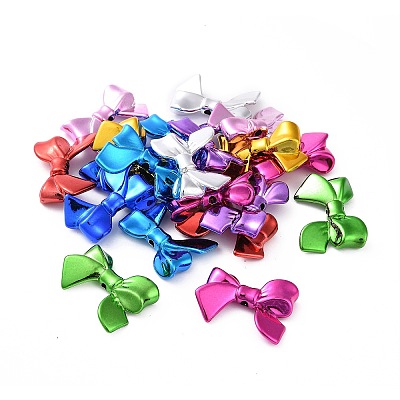 UV Plated Opaque Acrylic Beads OACR-P011-01H-1