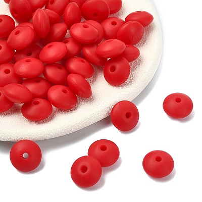 100Pcs Food Grade Eco-Friendly Silicone Beads SIL-YW0001-84D-1