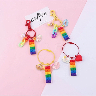 25Pcs 5 Styles Translucent Resin Pendants RESI-CJ0003-07-1