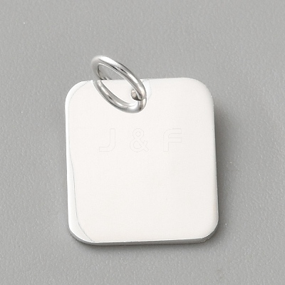 925 Sterling Silver Blank Charms STER-WH0010-74C-1