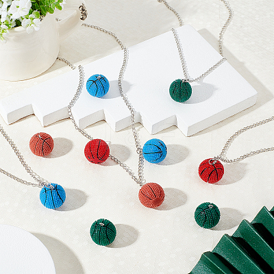 24Pcs 4 Colors Opaque Resin Pendants RESI-GA0001-13-1