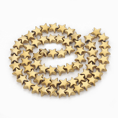 Electroplate Non-magnetic Synthetic Hematite Beads Strands G-N0321-08G-1