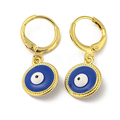 Golden Brass Dangle Leverback Earrings EJEW-L269-007G-07-1