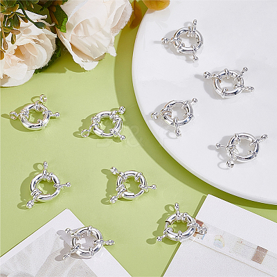 12Pcs Brass Spring Ring Clasps KK-BBC0024-17A-1