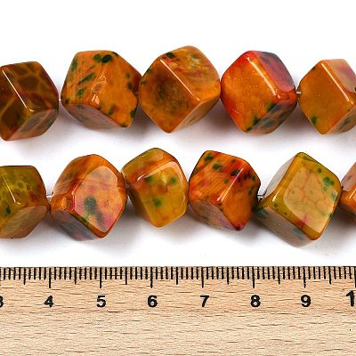 Dyed Natural Agate Beads Strands G-U029-D01-1