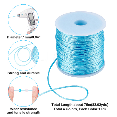 Nylon Satin Rattail Cords NWIR-PH0001-56-1