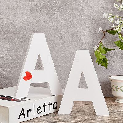 Wooden Letter Ornaments WOOD-WH0104-21-1