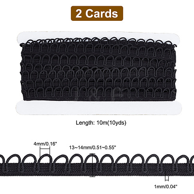 Nylon Elastic Cord with Button Loops OCOR-WH0082-15B-1